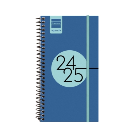Agenda escolar 2024-2025 Finocam E9-94x171 mm semana vista azul cobalto