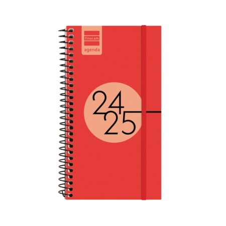 Agenda escolar 2024-2025 Finocam E9-94x171 mm semana vista rojo