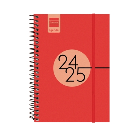 Agenda escolar 2024-2025 Finocam E8-120x171 mm semana vista rojo