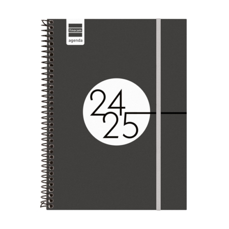 Agenda escolar 2024-2025 Finocam E10-155x212 mm semana vista negro