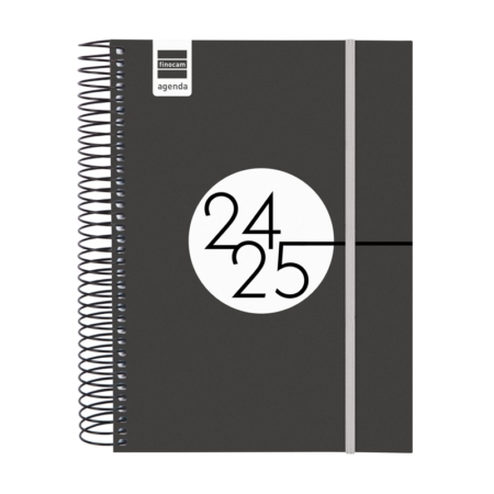 Agenda escolar 2024-2025 Finocam E10-155x212 mm día página negro