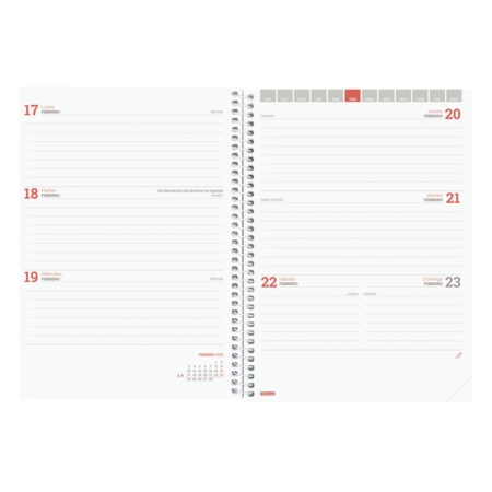 Agenda escolar 2024-2025 Finocam E10-155x212 mm semana vista Kart celeste