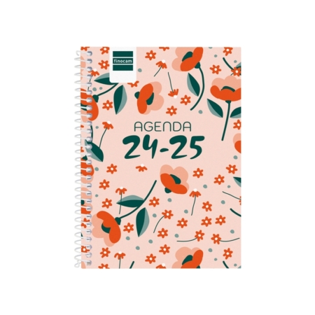 Agenda escolar 2024-2025 Finocam 8º-120x164 mm semana vista Cool floral