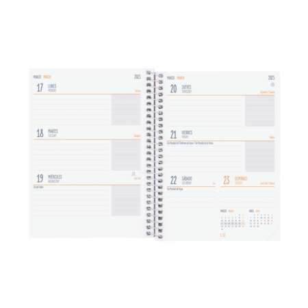 Agenda escolar 2024-2025 Finocam 8º-120x164 mm semana vista Cool floral