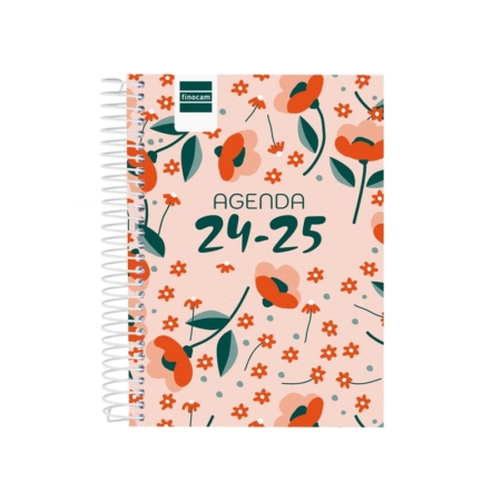 Agenda escolar 2024-2025 Finocam 8º-120x164 mm día página Cool floral