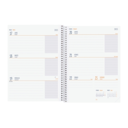 Agenda escolar 2024-2025 Finocam 4º-155x212 mm semana vista Cool negro
