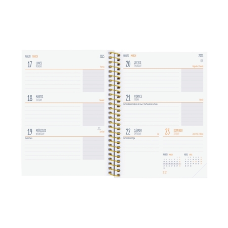 Agenda escolar 2024-2025 Finocam 8º-120x164 mm semana vista Secundaria Lilac