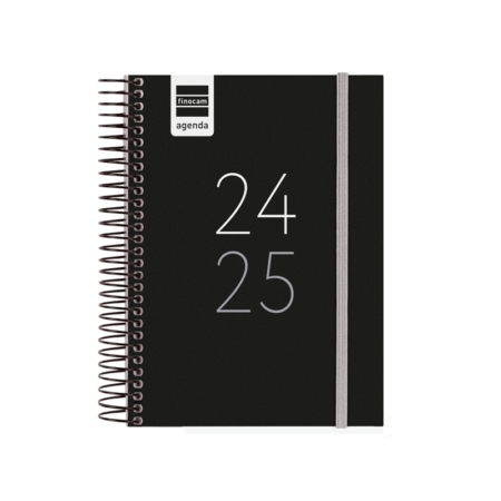 Agenda escolar 2024-2025 Finocam 8º-120x164 mm día página Secundaria negro