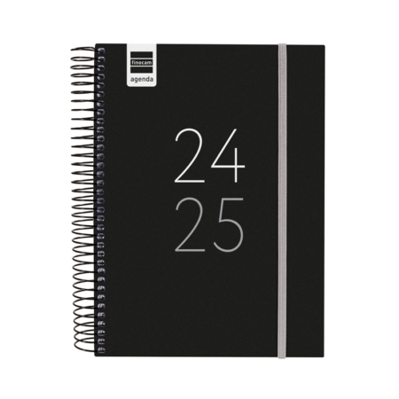 Agenda escolar 2024-2025 Finocam 4º-155x212 mm día página Secundaria negro