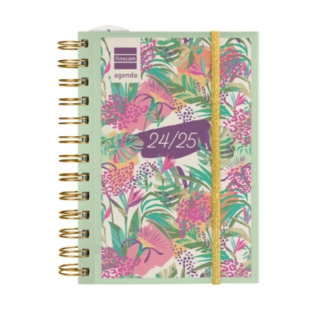Agenda escolar 2024-2025 Finocam 8º-120x169 mm semana vista Mini-Institut personalizable Tropic