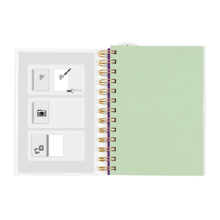 Agenda escolar 2024-2025 Finocam 8º-120x169 mm semana vista Mini-Institut personalizable Tropic