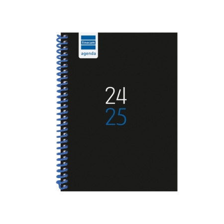 Agenda escolar 2024-2025 Finocam 8º-120x164 mm semana vista Diva negro