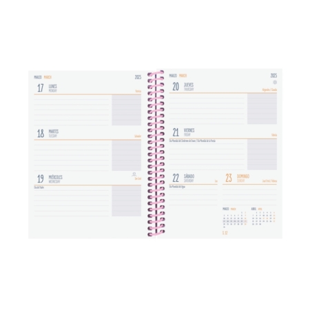 Agenda escolar 2024-2025 Finocam 8º-120x164 mm semana vista Diva Stars