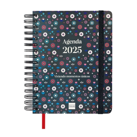 Agenda escolar 2024-2025 Finocam 16 meses 4º-155x217 mm semana vista Vitae negro