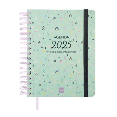 Agenda escolar 2024-2025 Finocam 16 meses 4º-155x217 mm semana vista Vitae Verde