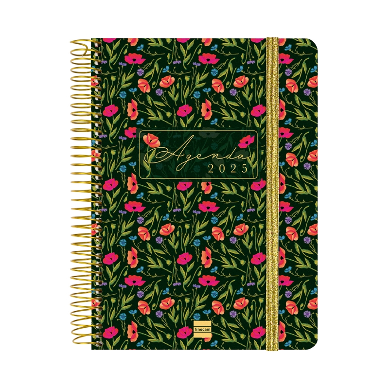 Agenda escolar 2024-2025 Finocam 16 meses E10-155x212 mm semana vista Cloe negro