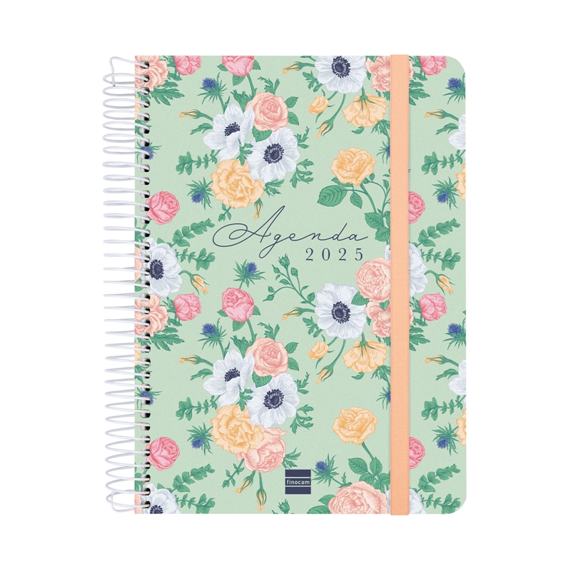 Agenda escolar 2024-2025 Finocam 16 meses E10-155x212 mm semana vista Cloe Verde