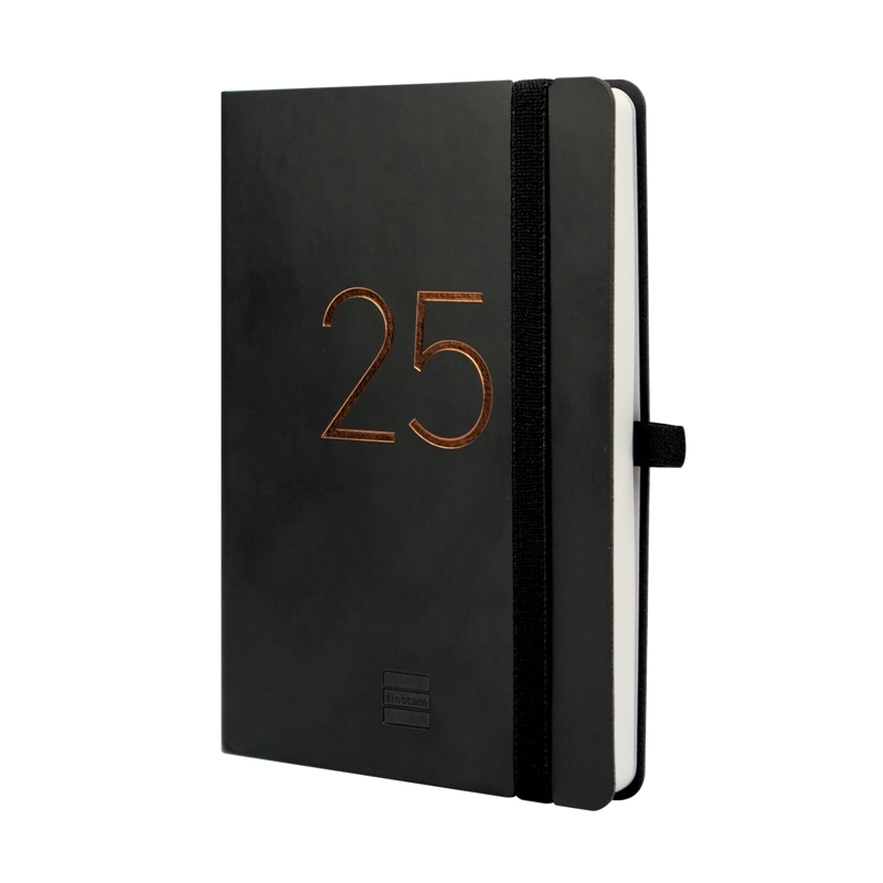 Agenda escolar 2024-2025 Finocam 16 meses F4-118x168 mm semana vista Capri negro