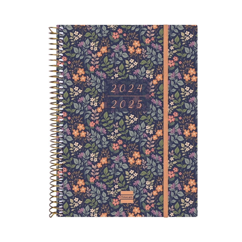 Agenda escolar 2024-2025 Finocam 18 meses E10-155x212 mm semana vista Espiral Girl