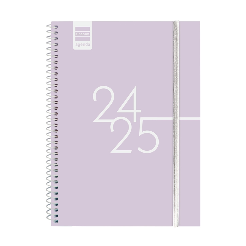 Agenda escolar 2024-2025 Finocam E10-155x212 mm semana vista Kart Lila