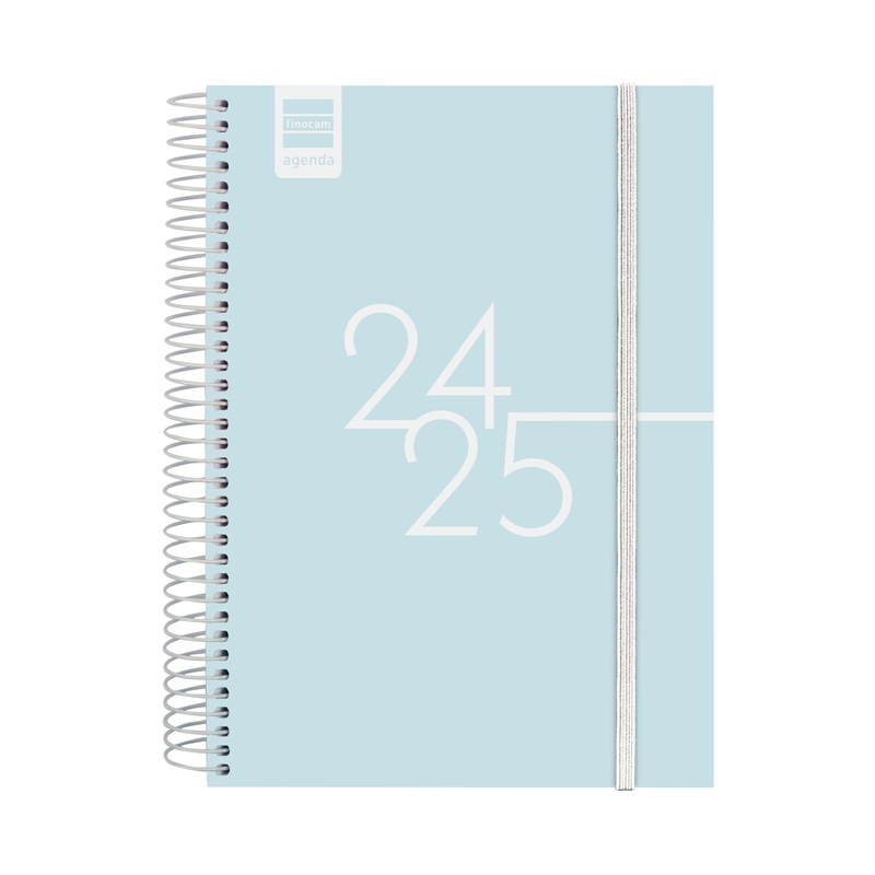Agenda escolar 2024-2025 Finocam E10-155x212 mm día página Kart Celeste