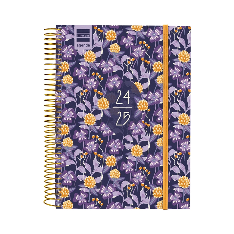 Agenda escolar 2024-2025 Finocam 4º-155x212 mm día página Secundaria Lilac
