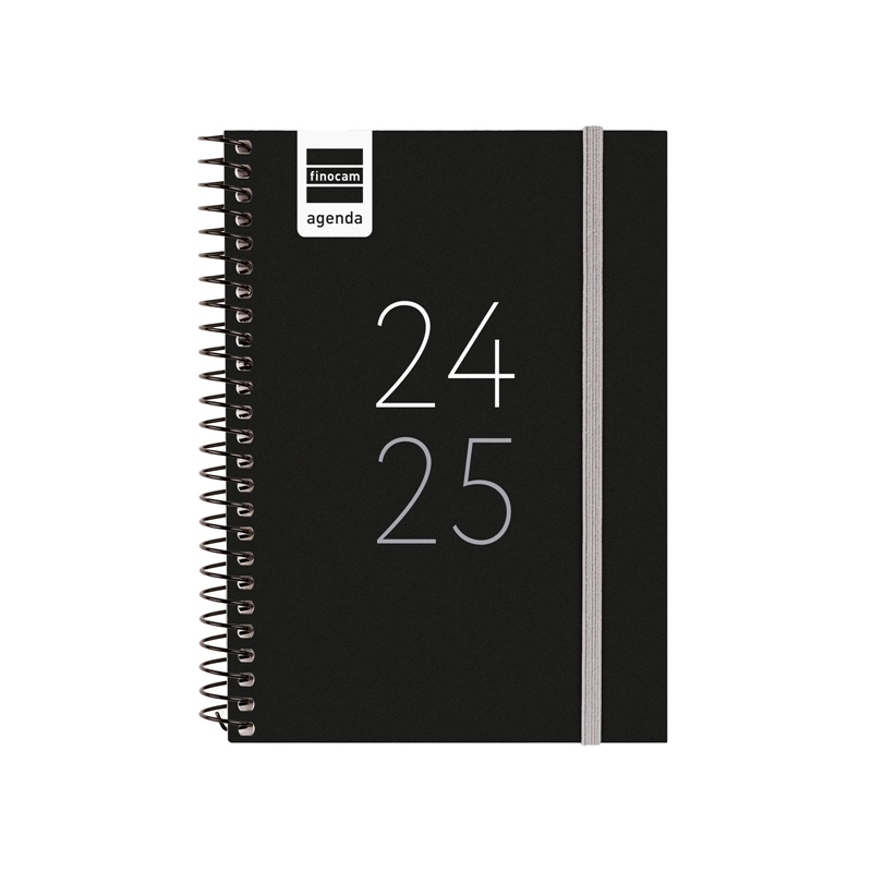 Agenda escolar 2024-2025 Finocam 8º-120x164 mm semana vista Secundaria negro euskera