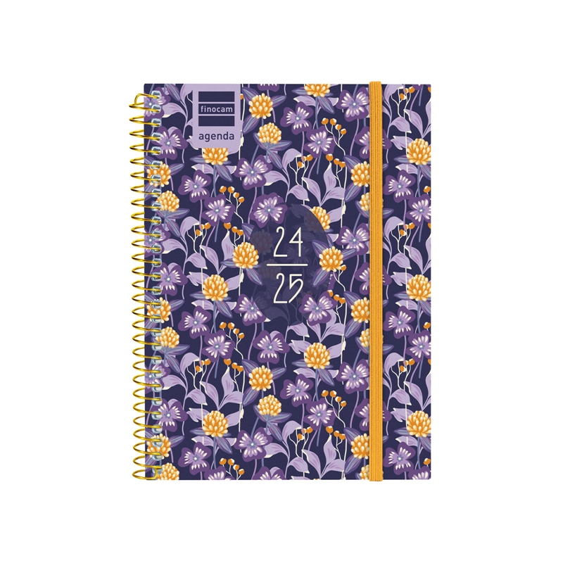 Agenda escolar 2024-2025 Finocam 8º-120x164 mm semana vista Secundaria Lilac euskera