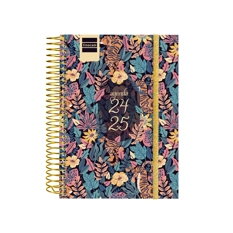 Agenda escolar 2024-2025 Finocam 8º-120x164 mm día página Secundaria Tiger euskera