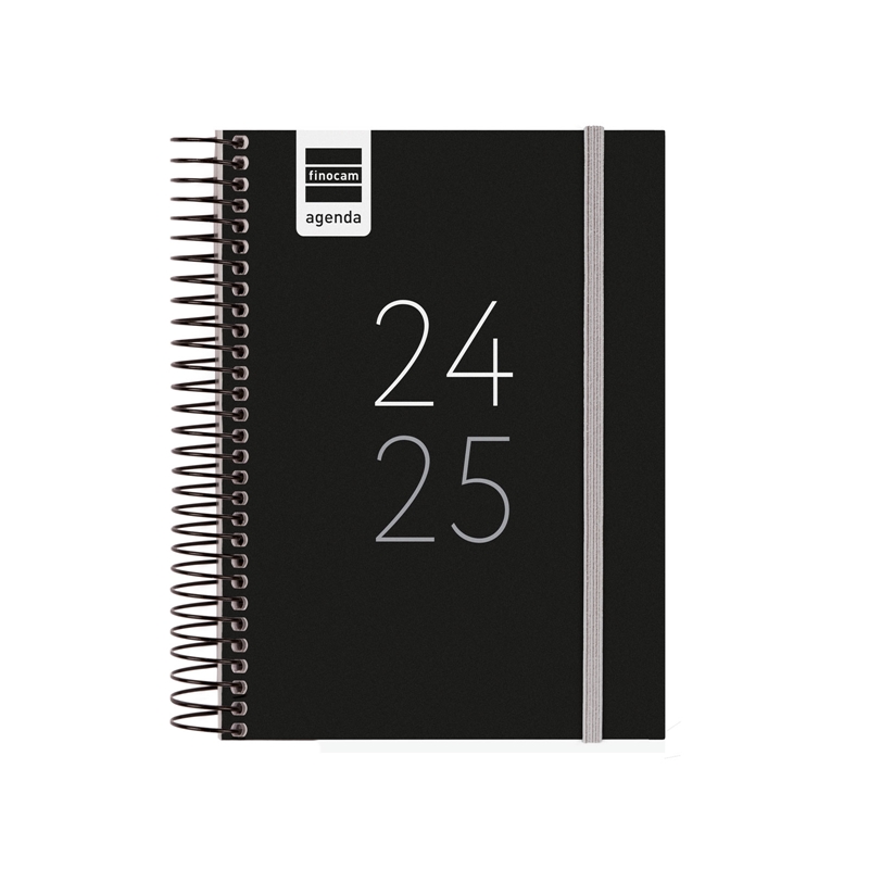 Agenda escolar 2024-2025 Finocam 8º-120x164 mm día página Secundaria negro euskera