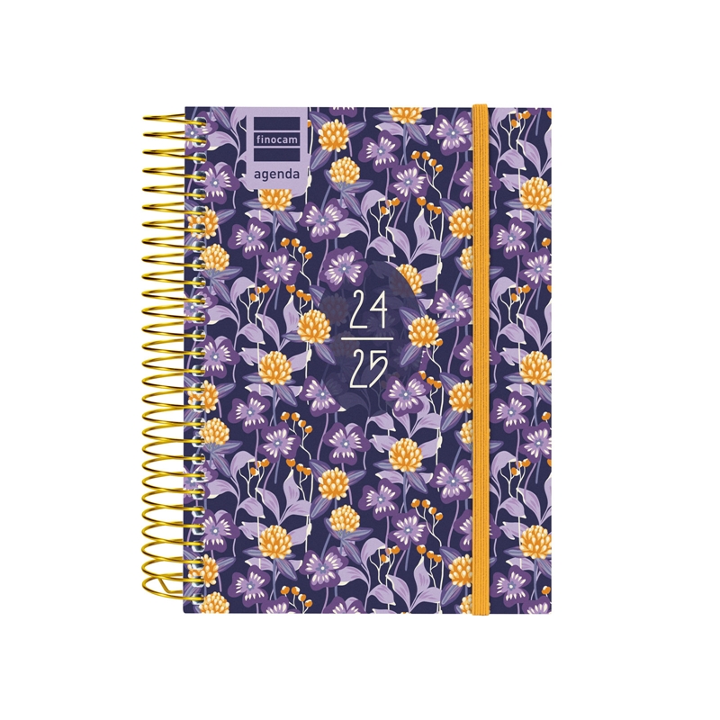 Agenda escolar 2024-2025 Finocam 8º-120x164 mm día página Secundaria Lilac euskera
