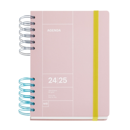 Agenda escolar 2024-2025 Miquelrius Plus 164x218 día página B2B rosa