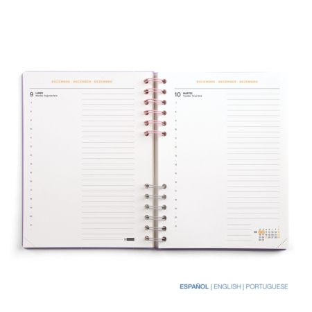 Agenda escolar 2024-2025 Miquelrius Plus 164x218 día página B2B rosa