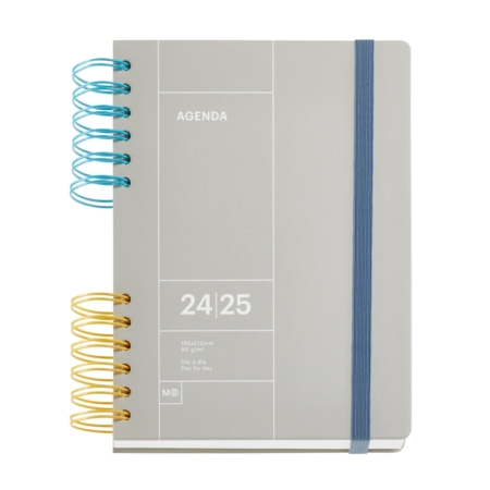 Agenda escolar 2024-2025 Miquelrius Plus 164x218 semana vista B2B gris