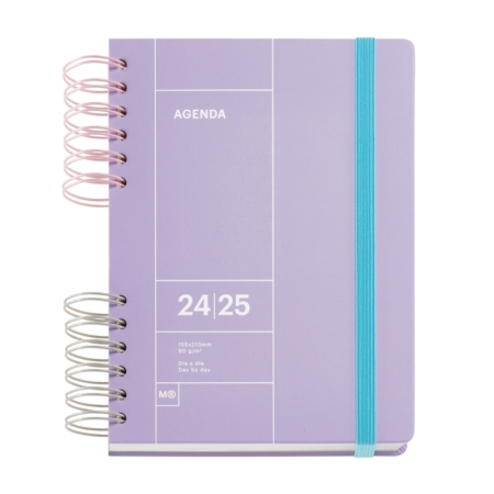 Agenda escolar 2024-2025 Miquelrius Plus 164x218 día página B2B lavanda