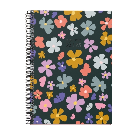 Agenda escolar 2024-2025 Miquelrius 18 meses Plus 155x213 semana vista Flowery