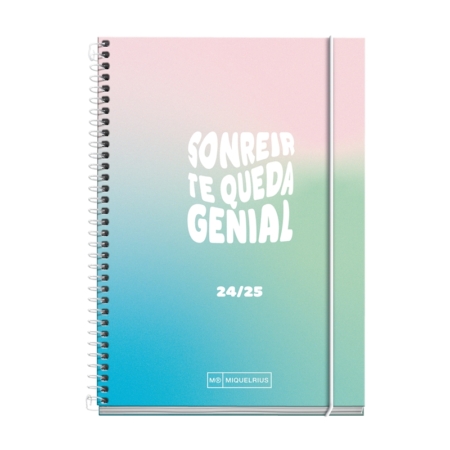 Agenda escolar 2024-2025 Miquelrius Activa 117x174 día página Design Happiness