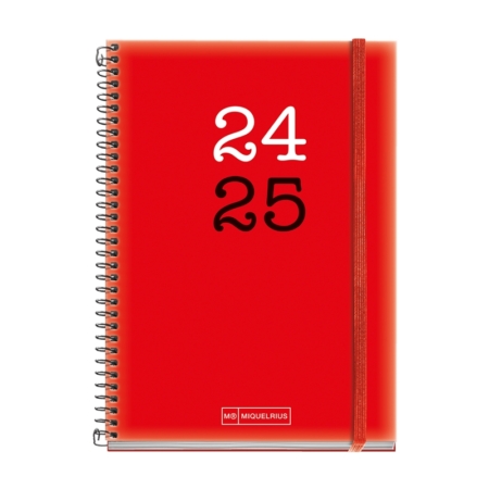 Agenda escolar 2024-2025 Miquelrius Activa 117x174 día página College Rojo
