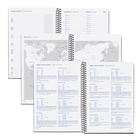Agenda escolar 2024-2025 Miquelrius Activa 117x174 semana vista Write Rayas