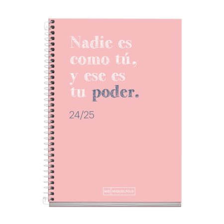 Agenda escolar 2024-2025 Miquelrius Activa 117x174 semana vista Write Rosa