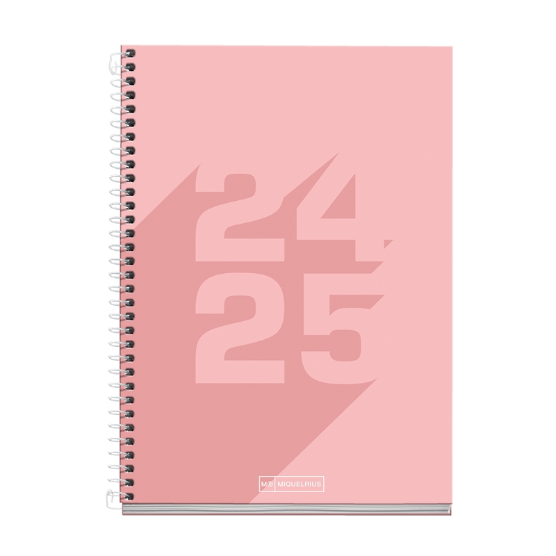Agenda escolar 2024-2025 Miquelrius Plus 150x213 semana vista Basic rosa
