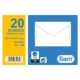 Pack de 20 sobres blancos engomados 70 x 105 mm Sam
