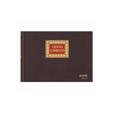 Libro de contabilidad cuentas corrientes 4º apaisado 100 hojas