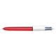 Bolígrafo Bic 4 colores shine rojo