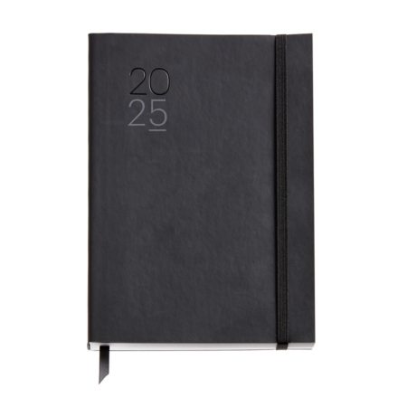 Agenda 2025 Miquelrius Plus día página Luxor flexible negro