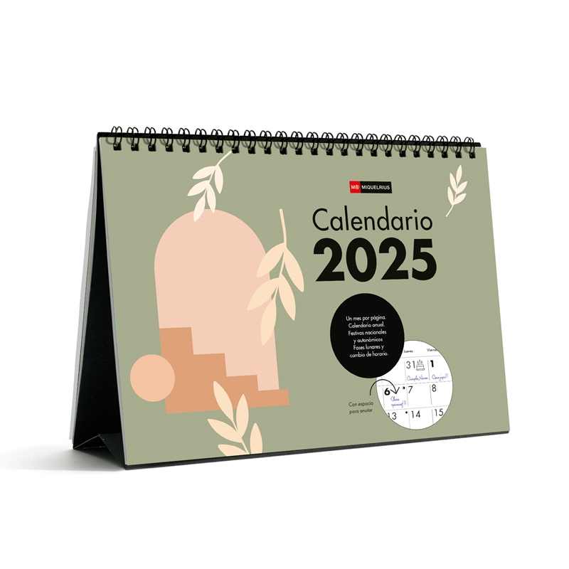 Calendario de sobremesa 2025 Miquelrius A5 paisajes