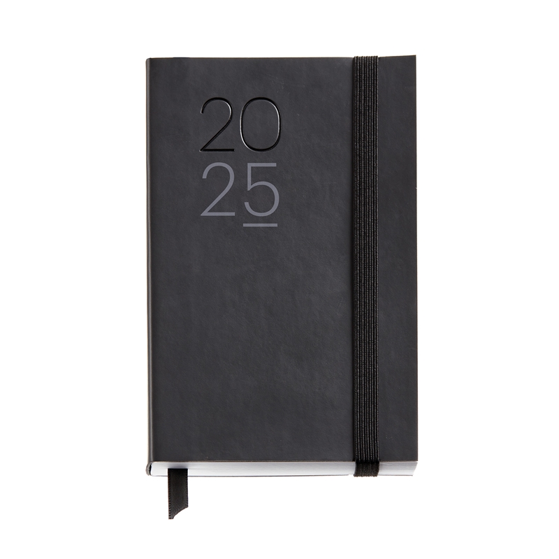 Agenda 2025 Miquelrius Passport día página Luxor flexible negro