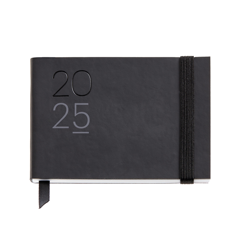 Agenda 2025 Miquelrius Pocket semana vista Luxor flexible negro
