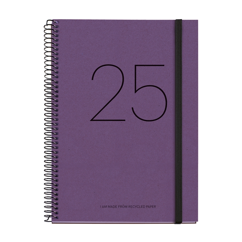 Agenda 2025 Miquelrius Plus día página recycled púrpura