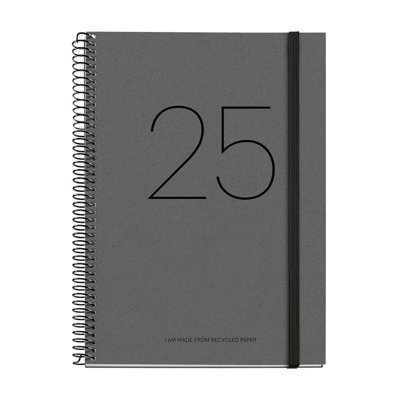 Agenda 2025 Miquelrius Plus semana vista recycled negro